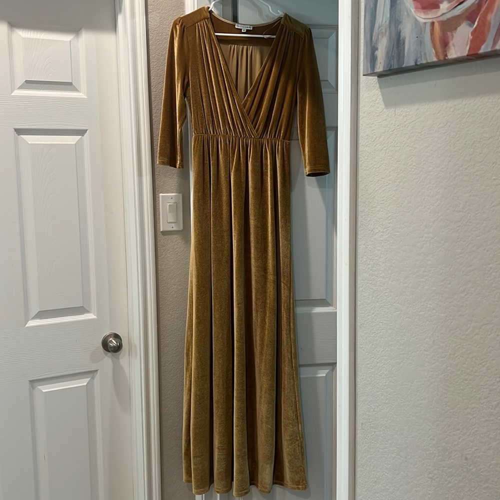 Baltic Born Sofia dress in gold